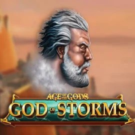 Age Of The Gods: God of Storms logo – Slots by Playtech at Harry Casino