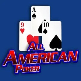 All American Poker slot logo by RTG (Reel Time Gaming) at Harry Casino
