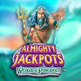 Almighty Jackpots – Realm of Poseidon online game logo by Novomatic on harryycasino.uk