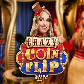Crazy Coin Flip slot logo by Evolution at Harry CasinoCrazy Coin Flip