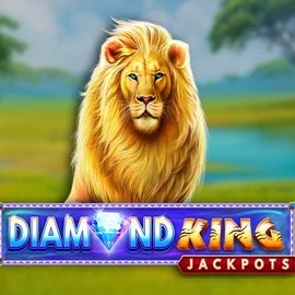 Diamond King Jackpots slot logo by SpinPlay Games at Harry Casino