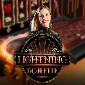 Official Live Casino logo: Lightning Roulette by Evolution at Harry Casino