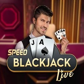 Speed Blackjack slot logo by Pragmatic Play at Harry Casino