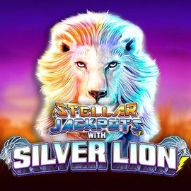 Stellar Jackpots with Silver Lion casino game by Lightning Box Game – featured logo at Harry Casino