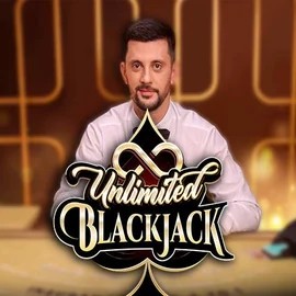 Unlimited Blackjack online game logo by Ezugi on harryycasino.uk
