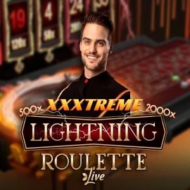 Official Live Casino logo: XXXtreme Lightning Roulette by Evolution at Harry Casino